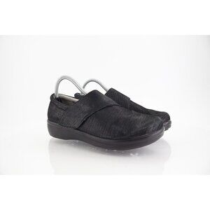 Alegria Women's Qin Weave Loafer Size 40 10 Slip On Nursing Shoe Black Metallic